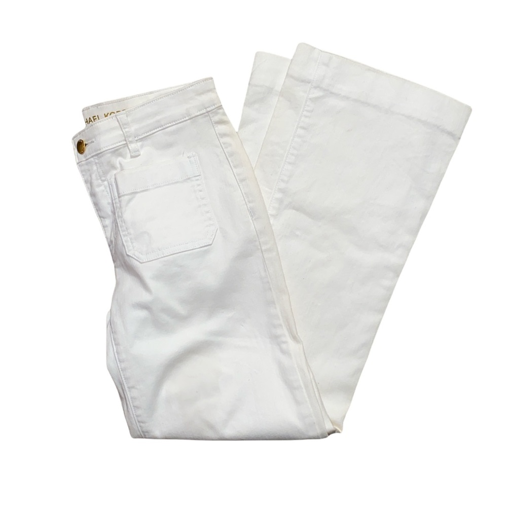 MICHAEL Michael Kors Wide Leg Jeans White 2